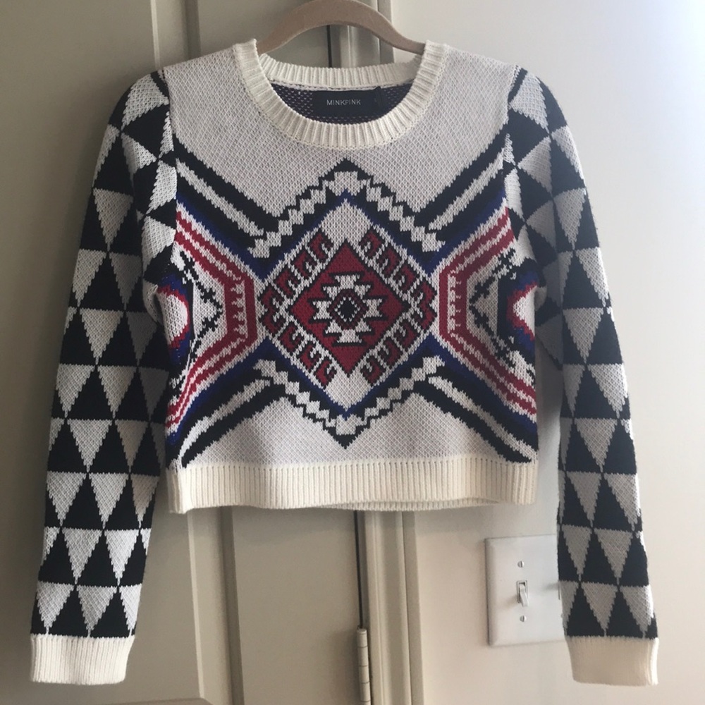 Mink pink cropped sweater